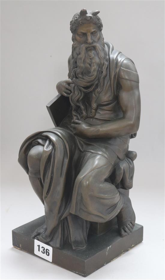 A bronze model of a classical figure